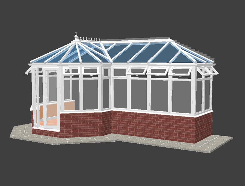 p shaped conservatory