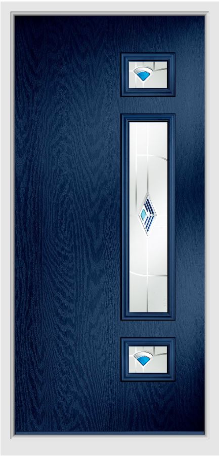 Murano blue Modern composite door