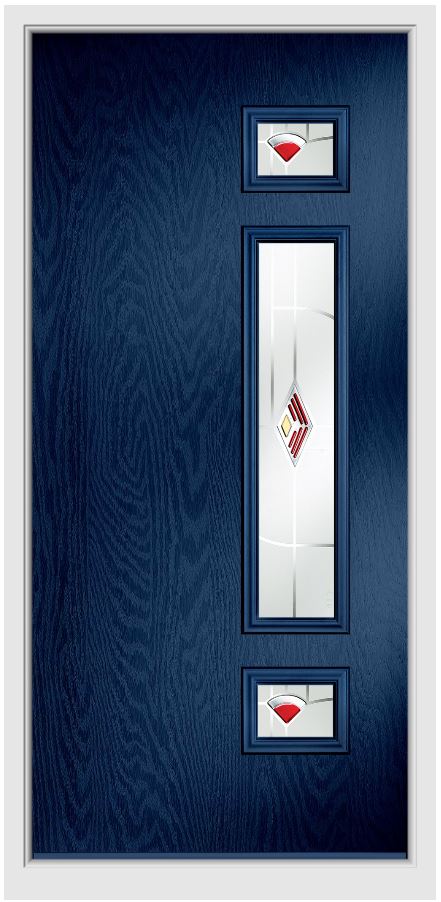 Murano red Front door with red glass