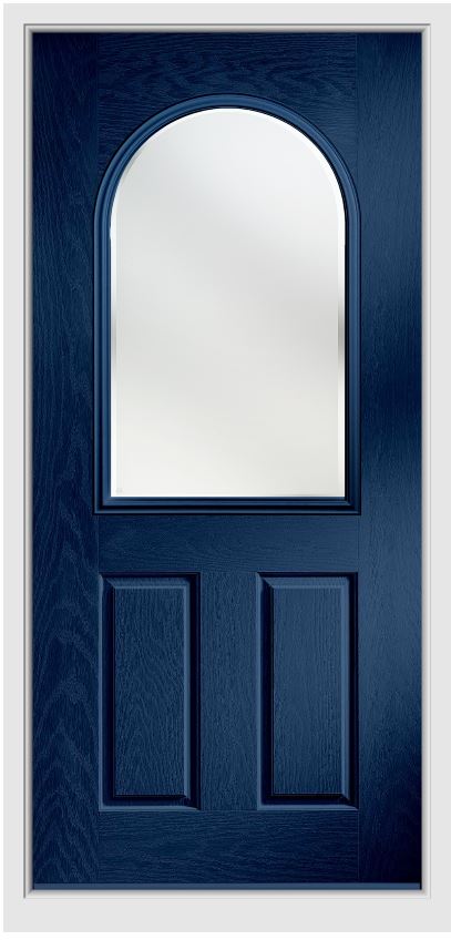Glazed front door with plain glass