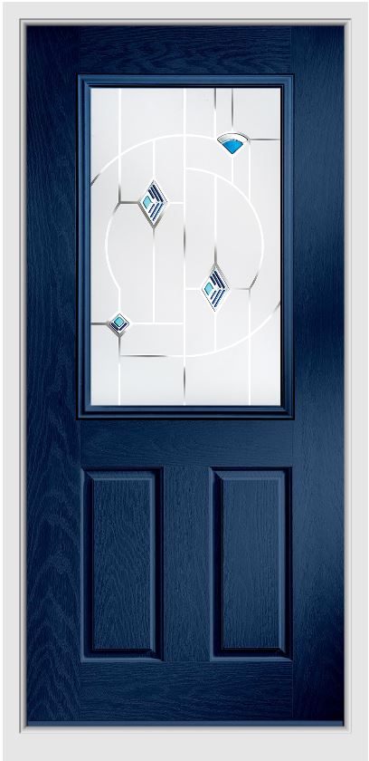 Composite glazed door