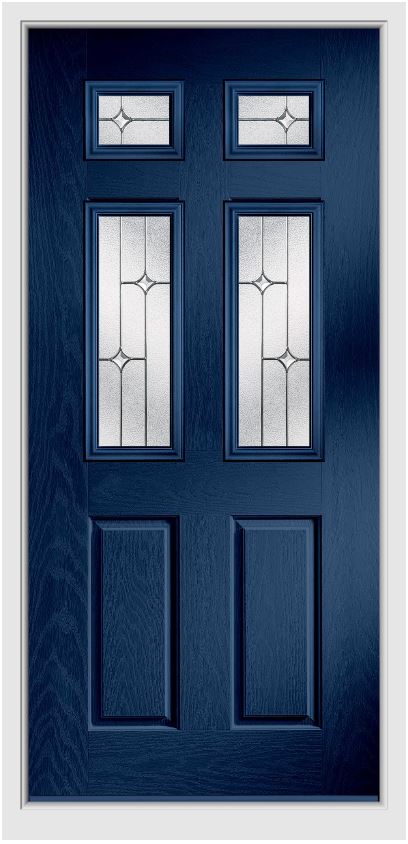 Composite glazed front door
