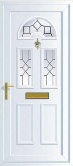 CL5 Front door with leaded glass