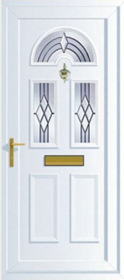 DB8 uPVC front door with glazing
