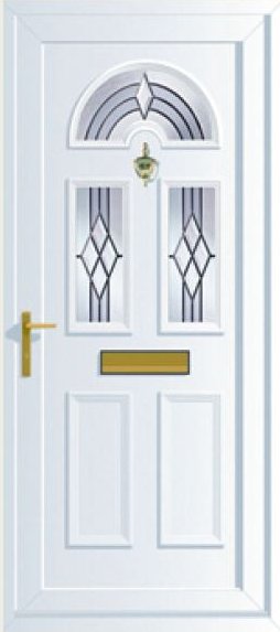 uPVC front door with glazing