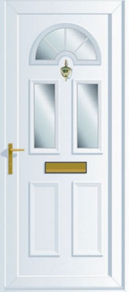 Front door with plain glass