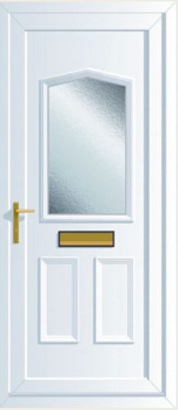 Front door with plain glass