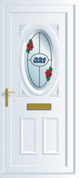 House number Glazed uPVC front door