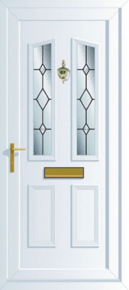 Front door with lead glass