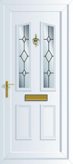 bevel cluster Front door with lead glass