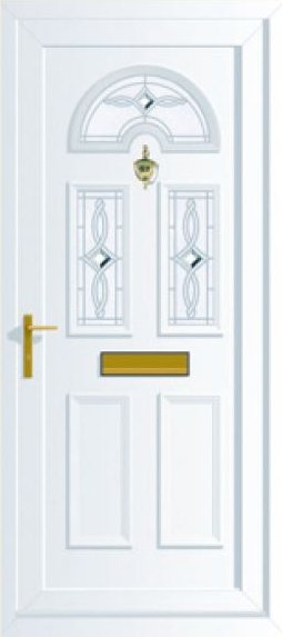 uPVC front door with glazing