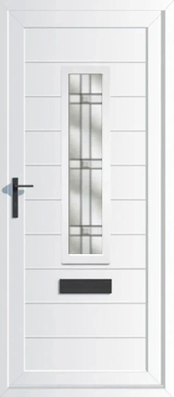 Front door with plain glass