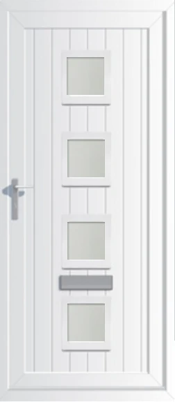 Front door with plain glass